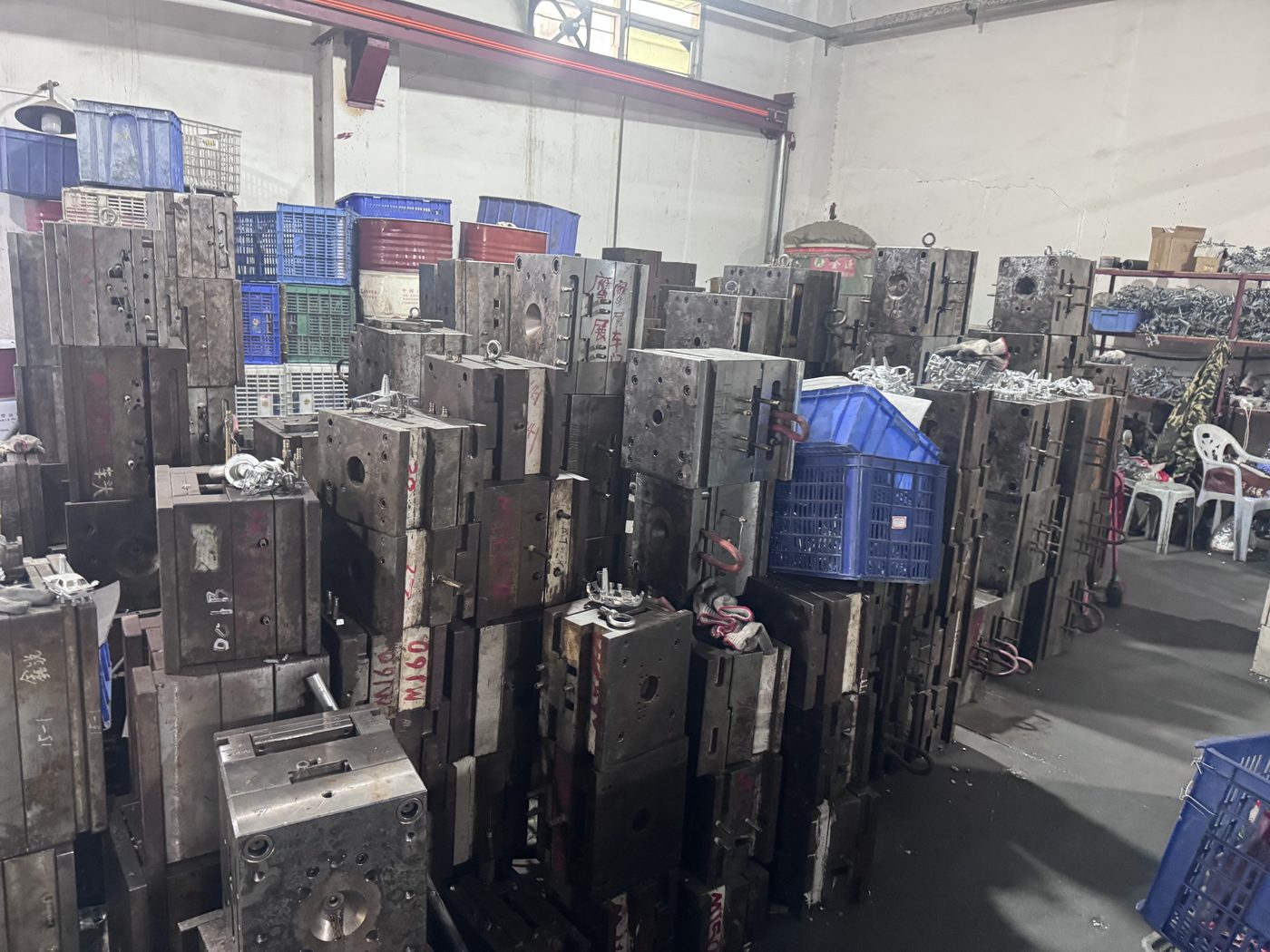 Mould storage wall at our die-casting shop