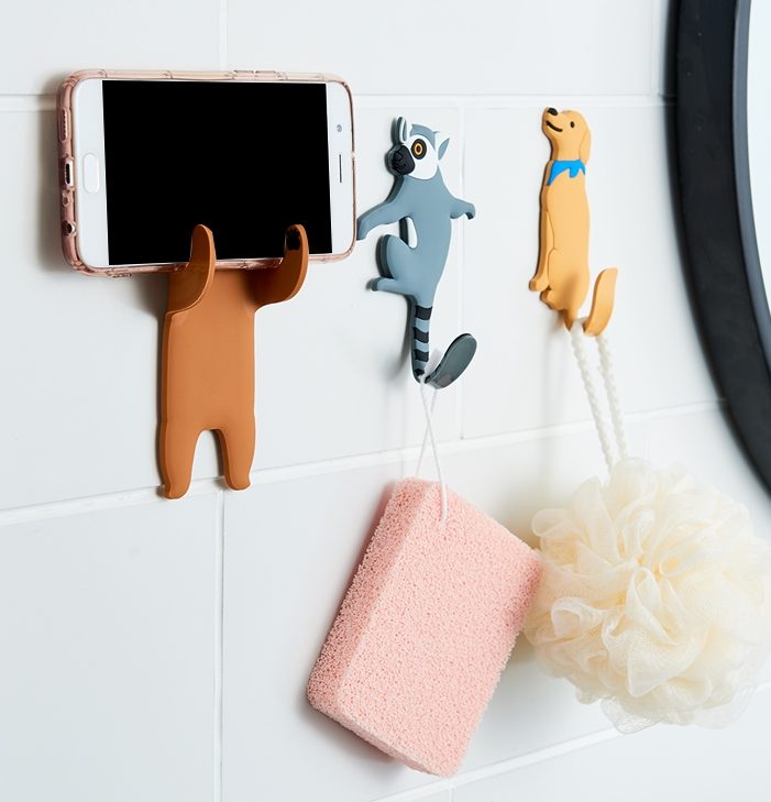 PVC wall hooks and holders